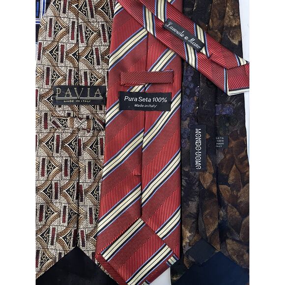 Lot Of 9 Made In Italy Silk Ties - Picture 4 of 6